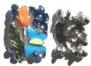1 20x28mm Butterfly Floral Rhodium Slider